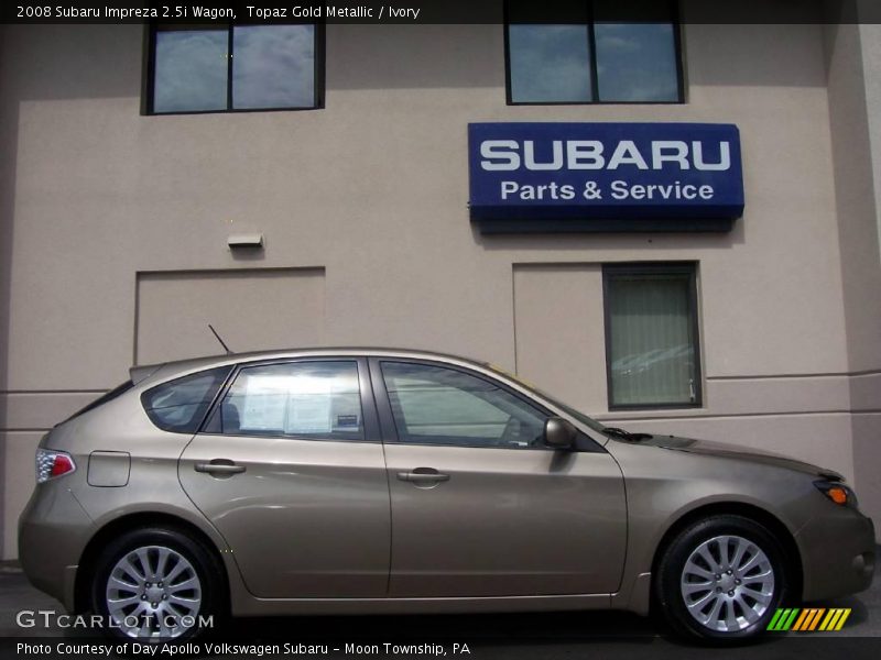 Topaz Gold Metallic / Ivory 2008 Subaru Impreza 2.5i Wagon