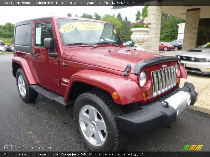 Deep Cherry Red Crystal Pearl / Black/Dark Saddle 2011 Jeep Wrangler Sahara 4x4