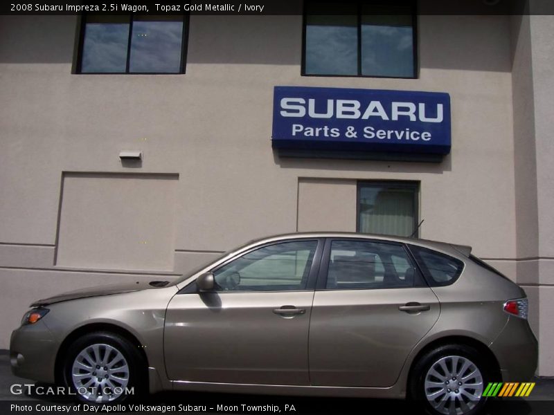 Topaz Gold Metallic / Ivory 2008 Subaru Impreza 2.5i Wagon