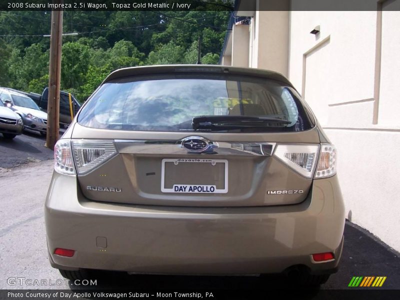 Topaz Gold Metallic / Ivory 2008 Subaru Impreza 2.5i Wagon