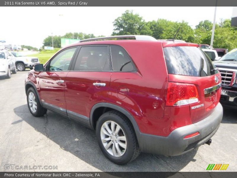 Spicy Red / Gray 2011 Kia Sorento LX V6 AWD