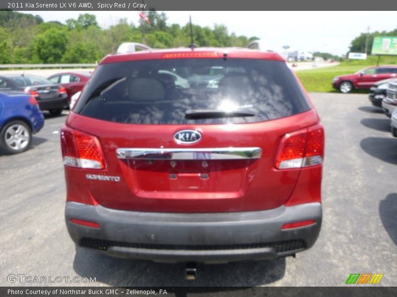 Spicy Red / Gray 2011 Kia Sorento LX V6 AWD