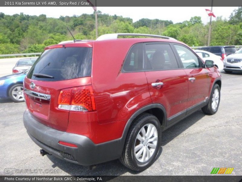 Spicy Red / Gray 2011 Kia Sorento LX V6 AWD