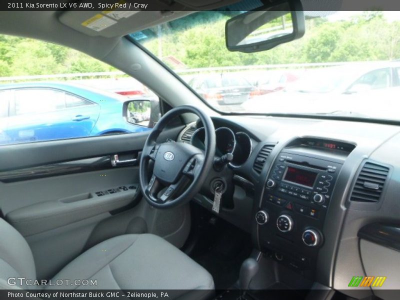 Spicy Red / Gray 2011 Kia Sorento LX V6 AWD