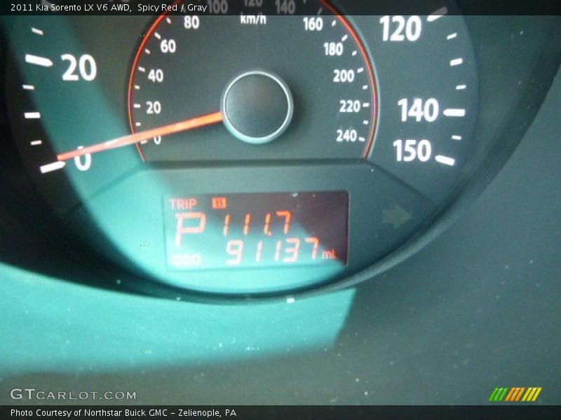 Spicy Red / Gray 2011 Kia Sorento LX V6 AWD