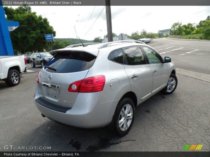 Brilliant Silver / Black 2012 Nissan Rogue SV AWD