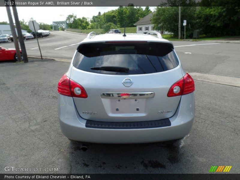 Brilliant Silver / Black 2012 Nissan Rogue SV AWD