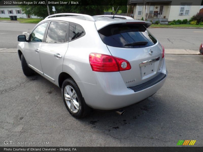 Brilliant Silver / Black 2012 Nissan Rogue SV AWD