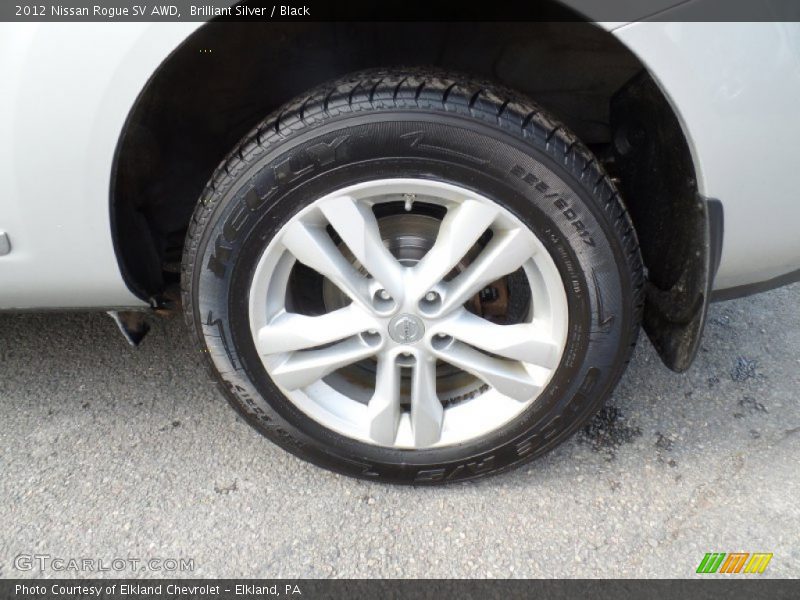 Brilliant Silver / Black 2012 Nissan Rogue SV AWD