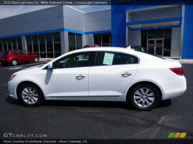 White Diamond Tricoat / Cocoa/Light Cashmere 2010 Buick LaCrosse CX