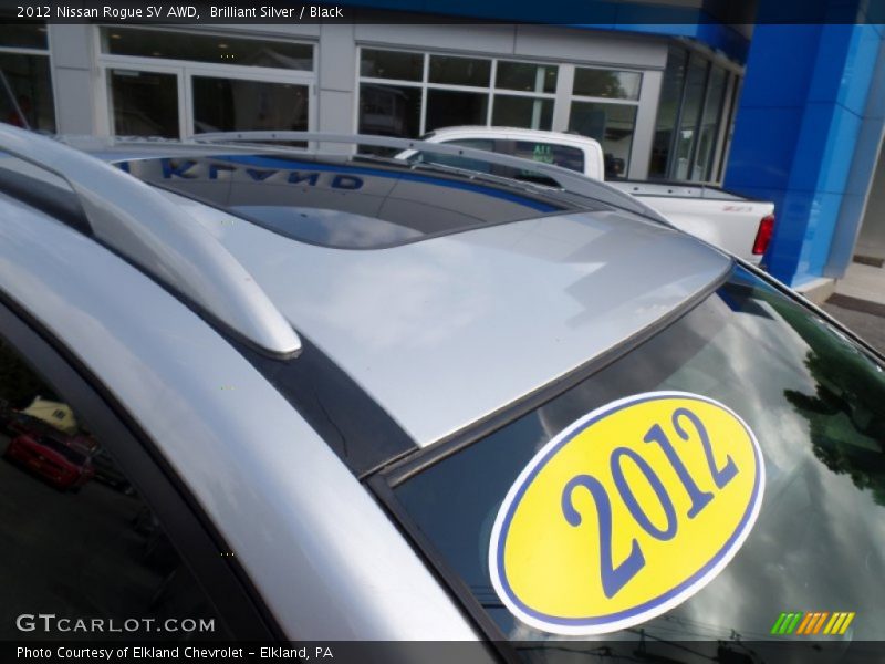 Brilliant Silver / Black 2012 Nissan Rogue SV AWD