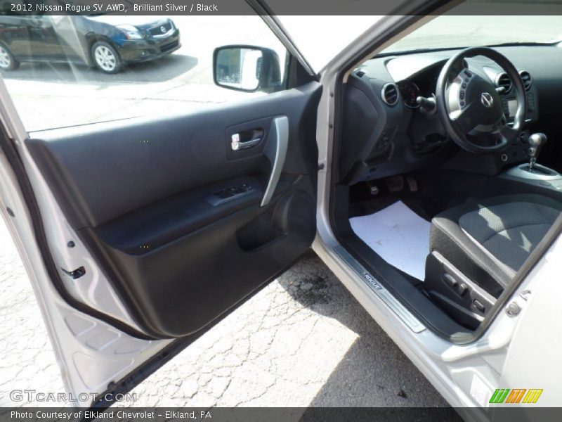 Brilliant Silver / Black 2012 Nissan Rogue SV AWD