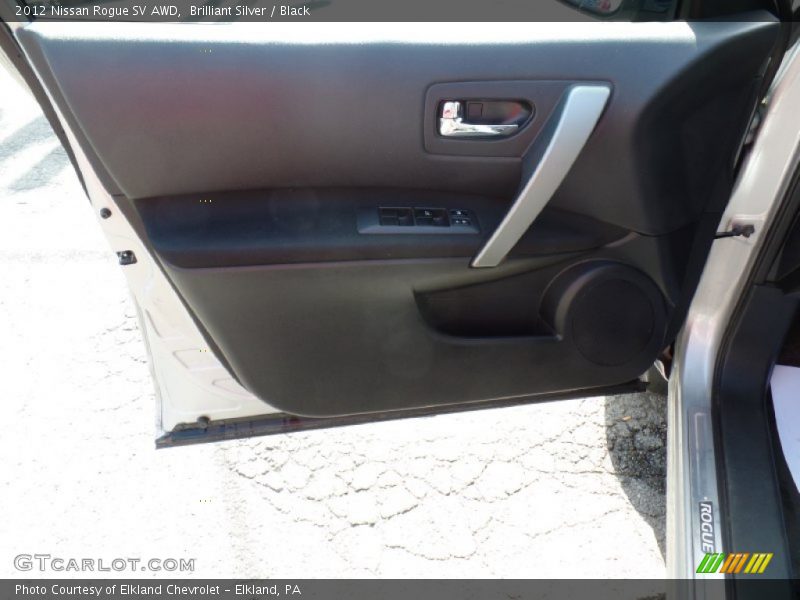 Brilliant Silver / Black 2012 Nissan Rogue SV AWD