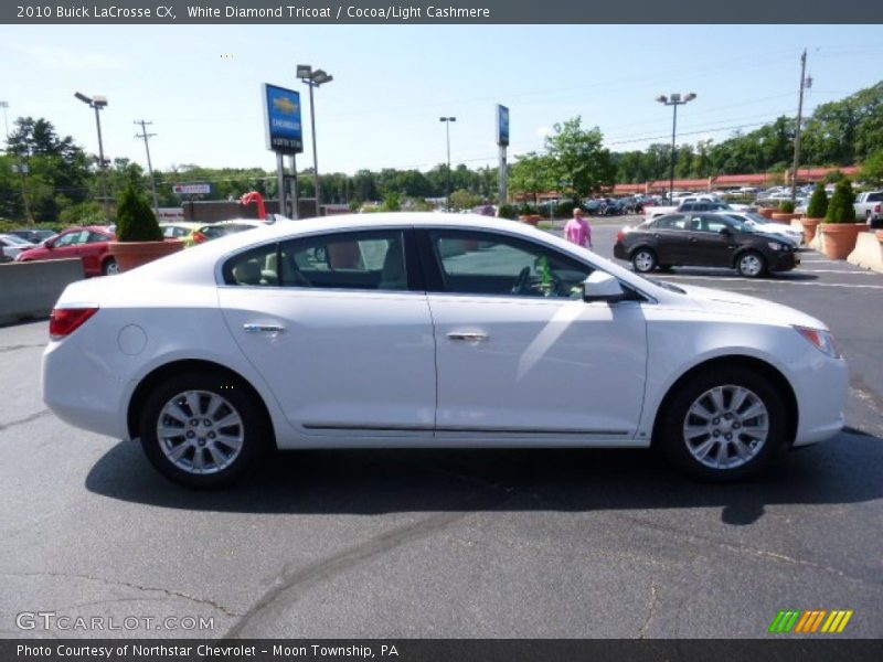 White Diamond Tricoat / Cocoa/Light Cashmere 2010 Buick LaCrosse CX