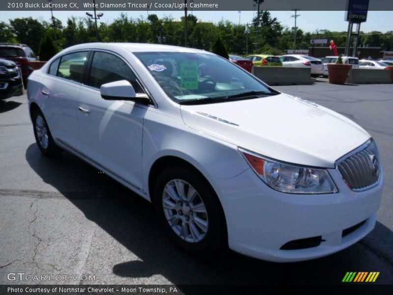 White Diamond Tricoat / Cocoa/Light Cashmere 2010 Buick LaCrosse CX