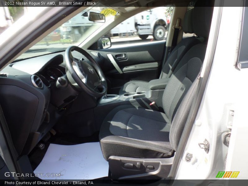 Brilliant Silver / Black 2012 Nissan Rogue SV AWD