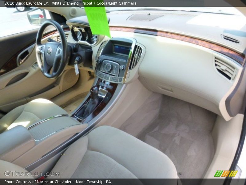 White Diamond Tricoat / Cocoa/Light Cashmere 2010 Buick LaCrosse CX