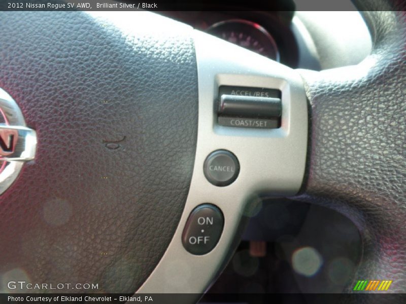 Brilliant Silver / Black 2012 Nissan Rogue SV AWD