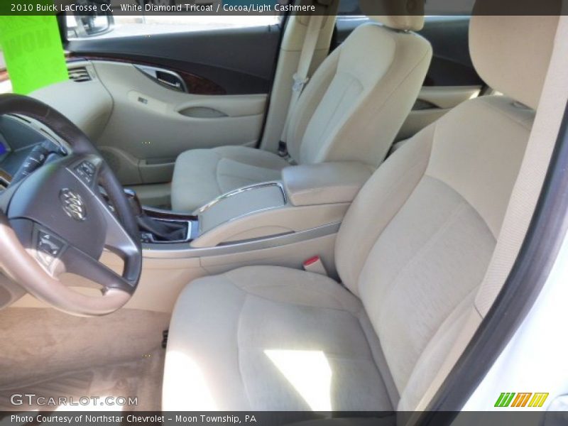 White Diamond Tricoat / Cocoa/Light Cashmere 2010 Buick LaCrosse CX