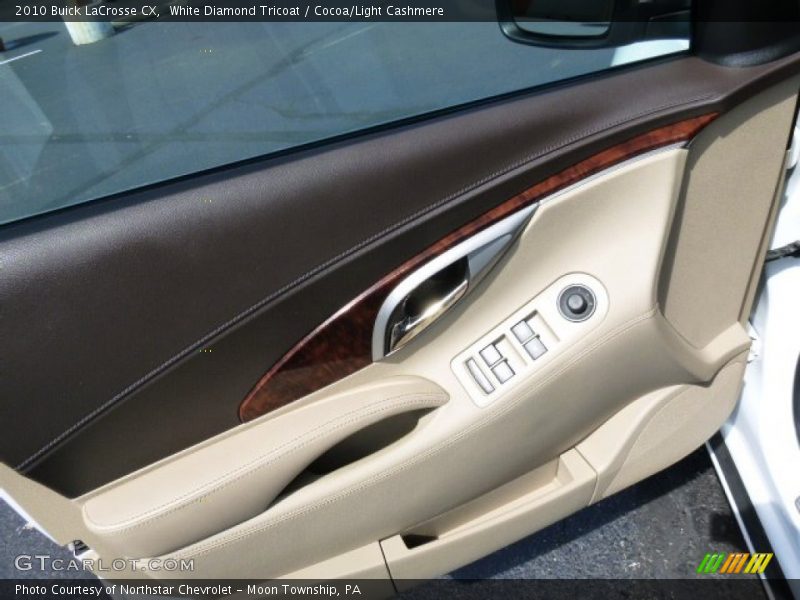 White Diamond Tricoat / Cocoa/Light Cashmere 2010 Buick LaCrosse CX