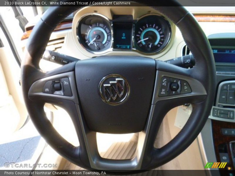 White Diamond Tricoat / Cocoa/Light Cashmere 2010 Buick LaCrosse CX