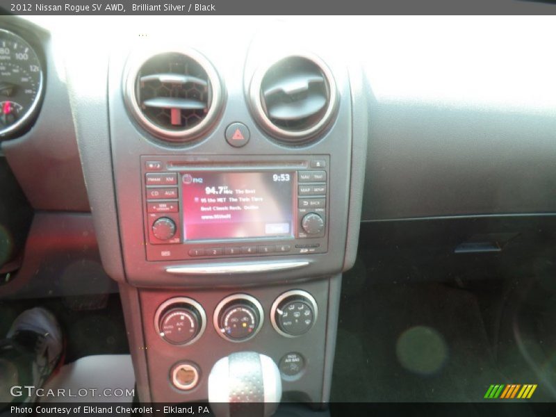 Brilliant Silver / Black 2012 Nissan Rogue SV AWD