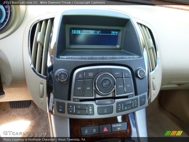 White Diamond Tricoat / Cocoa/Light Cashmere 2010 Buick LaCrosse CX