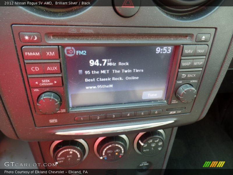 Brilliant Silver / Black 2012 Nissan Rogue SV AWD