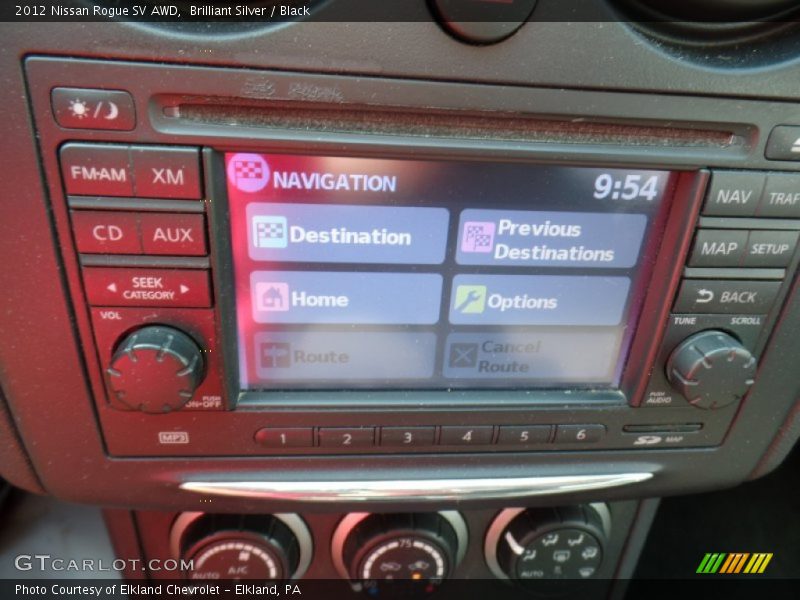 Brilliant Silver / Black 2012 Nissan Rogue SV AWD