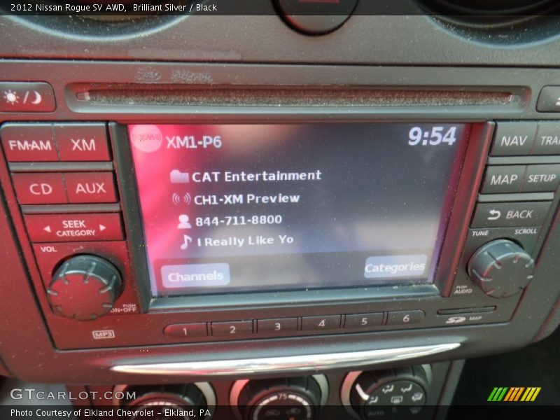 Brilliant Silver / Black 2012 Nissan Rogue SV AWD