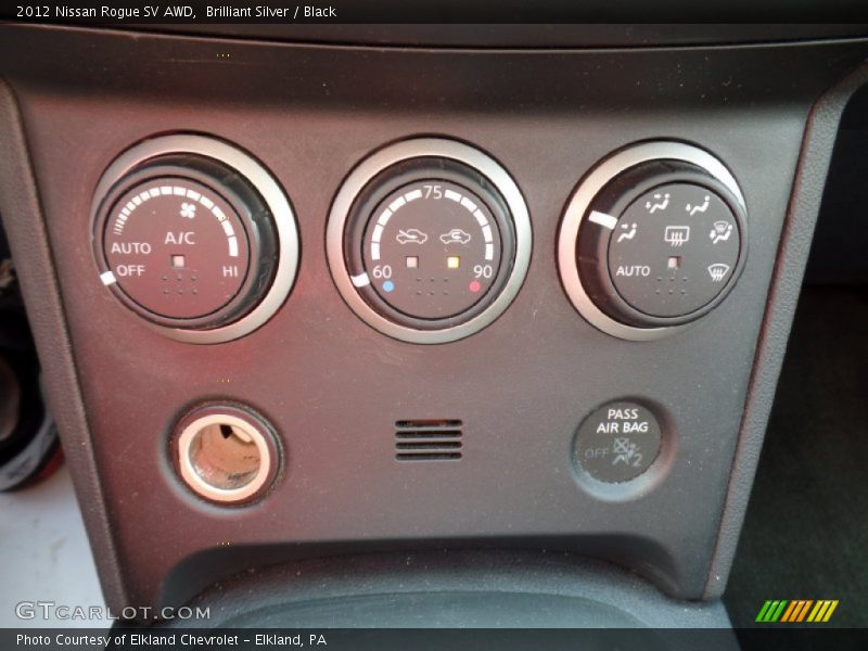 Brilliant Silver / Black 2012 Nissan Rogue SV AWD