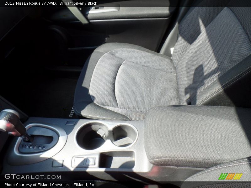 Brilliant Silver / Black 2012 Nissan Rogue SV AWD