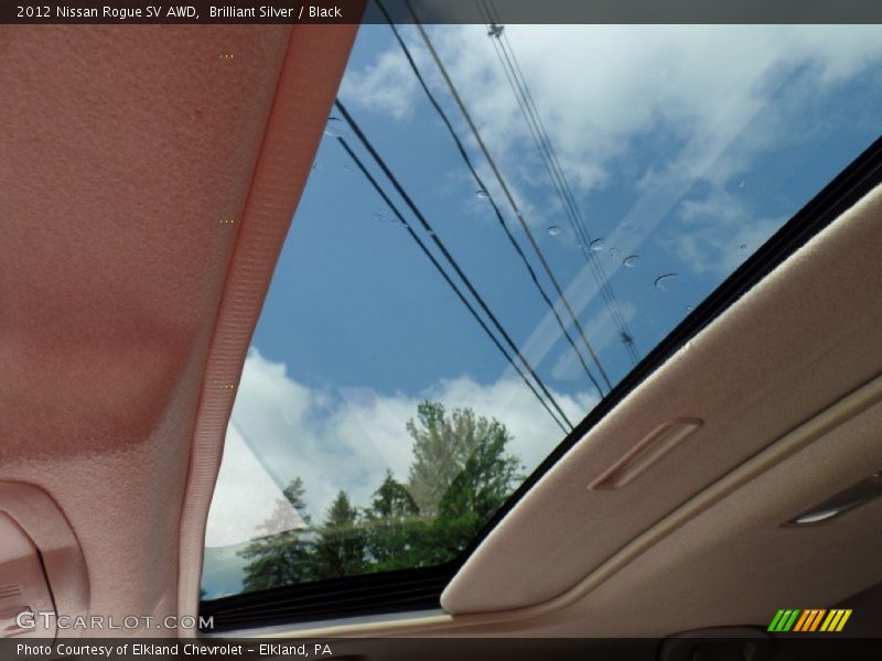 Brilliant Silver / Black 2012 Nissan Rogue SV AWD