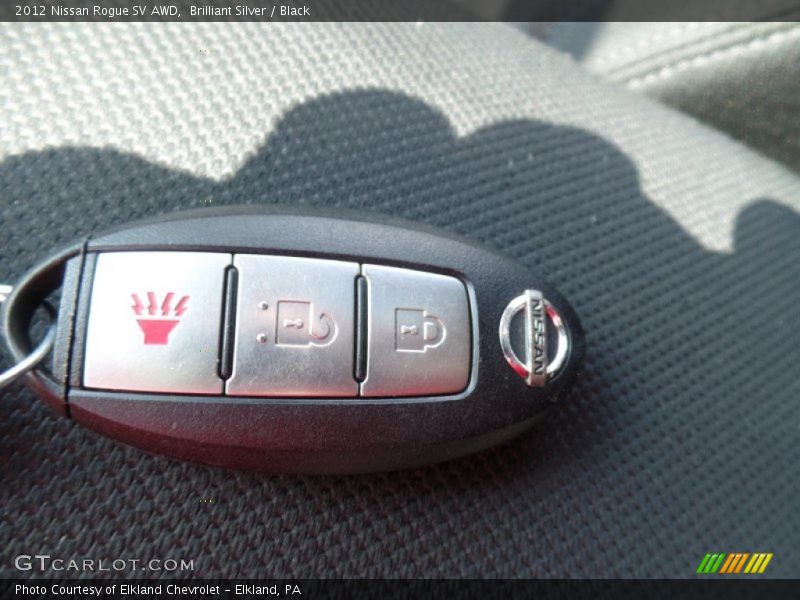 Brilliant Silver / Black 2012 Nissan Rogue SV AWD