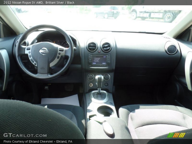 Brilliant Silver / Black 2012 Nissan Rogue SV AWD