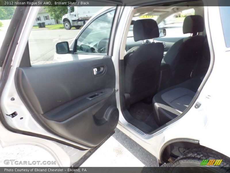 Brilliant Silver / Black 2012 Nissan Rogue SV AWD