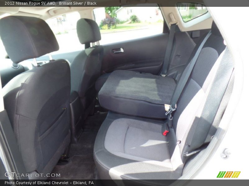 Brilliant Silver / Black 2012 Nissan Rogue SV AWD