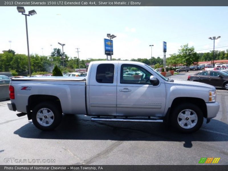 Silver Ice Metallic / Ebony 2013 Chevrolet Silverado 1500 LTZ Extended Cab 4x4