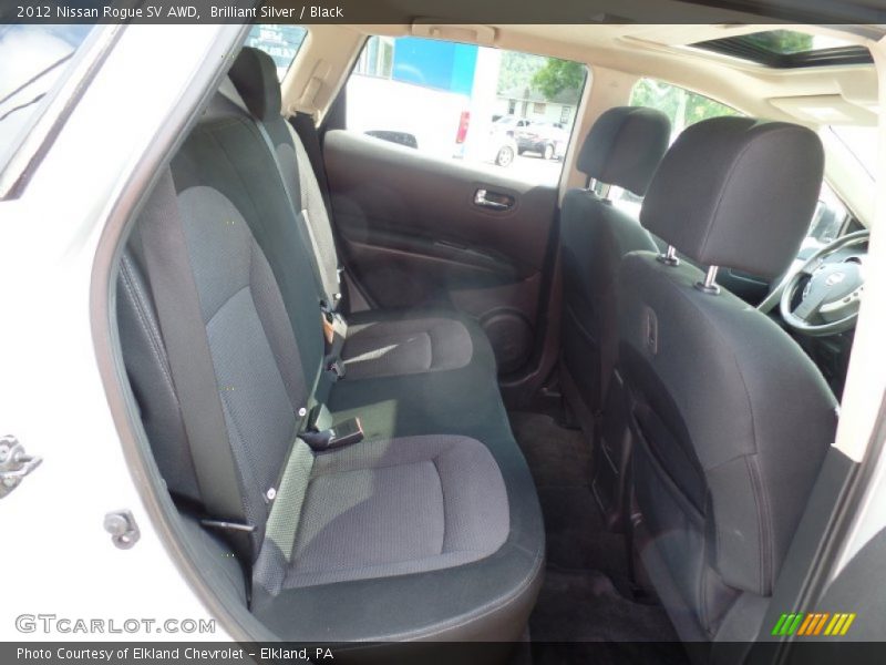 Brilliant Silver / Black 2012 Nissan Rogue SV AWD