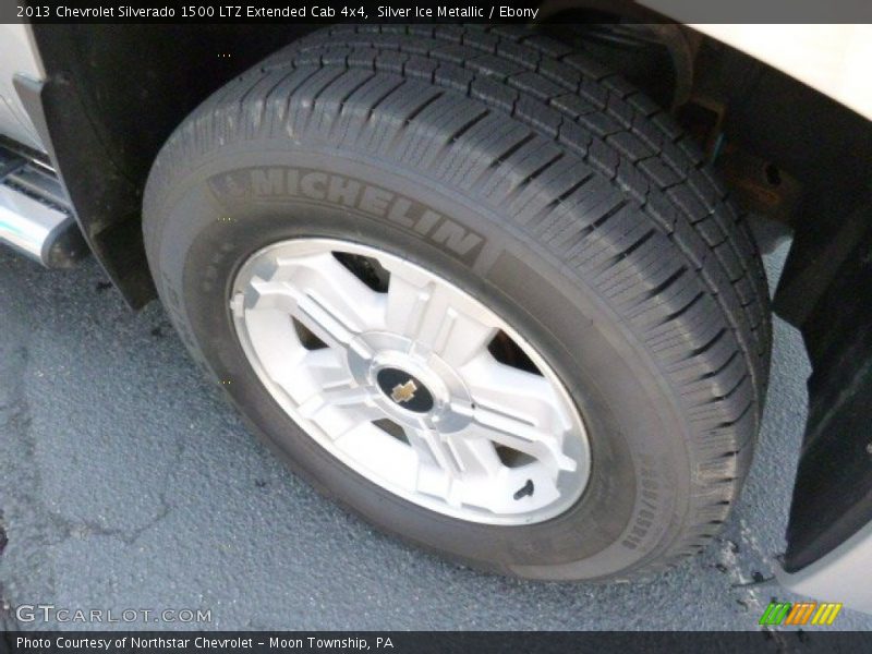 Silver Ice Metallic / Ebony 2013 Chevrolet Silverado 1500 LTZ Extended Cab 4x4