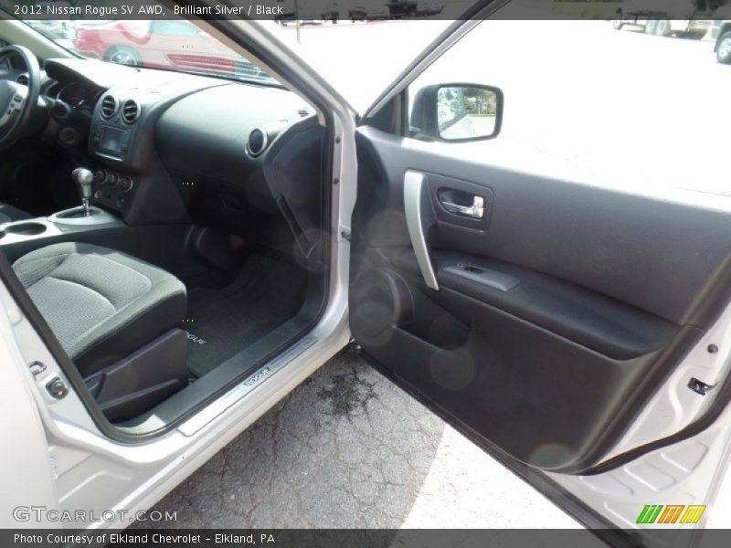 Brilliant Silver / Black 2012 Nissan Rogue SV AWD