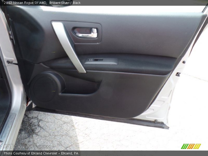 Brilliant Silver / Black 2012 Nissan Rogue SV AWD