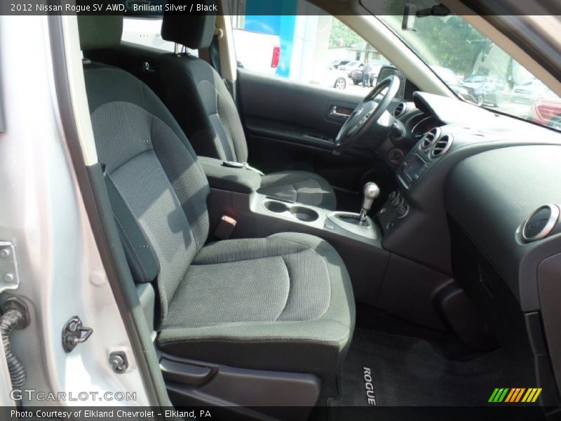 Brilliant Silver / Black 2012 Nissan Rogue SV AWD