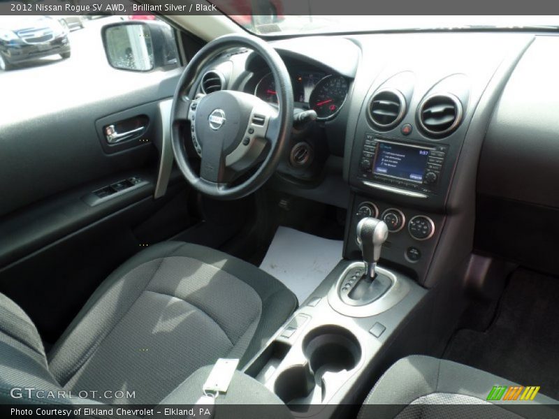 Brilliant Silver / Black 2012 Nissan Rogue SV AWD