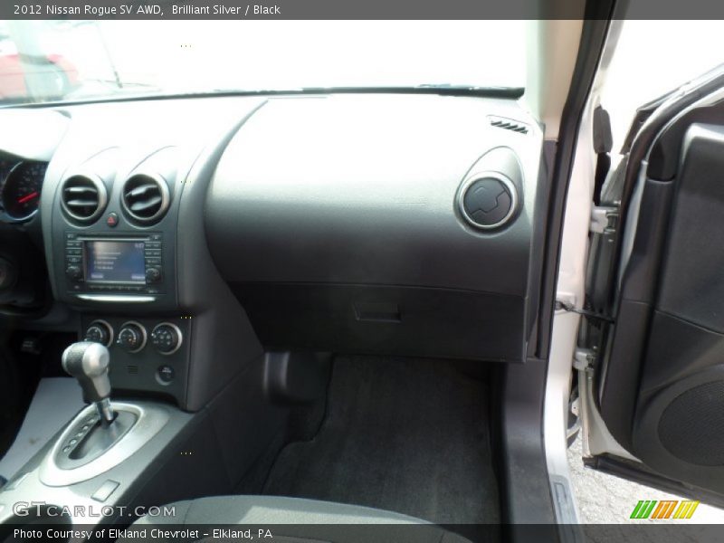 Brilliant Silver / Black 2012 Nissan Rogue SV AWD
