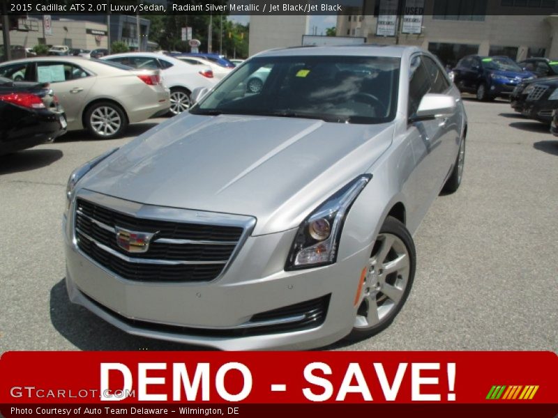 Radiant Silver Metallic / Jet Black/Jet Black 2015 Cadillac ATS 2.0T Luxury Sedan