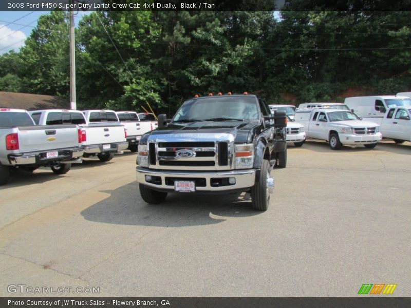 Black / Tan 2008 Ford F450 Super Duty Lariat Crew Cab 4x4 Dually
