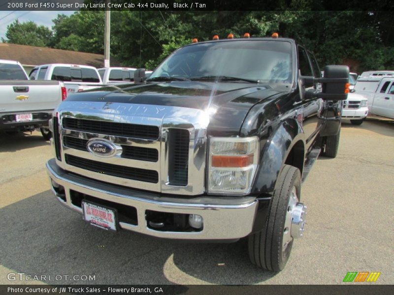 Black / Tan 2008 Ford F450 Super Duty Lariat Crew Cab 4x4 Dually