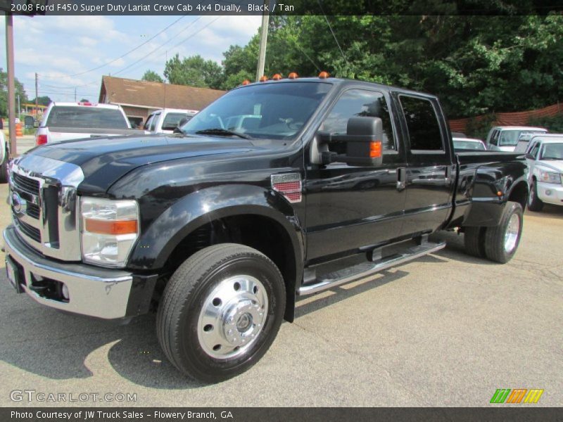 Black / Tan 2008 Ford F450 Super Duty Lariat Crew Cab 4x4 Dually