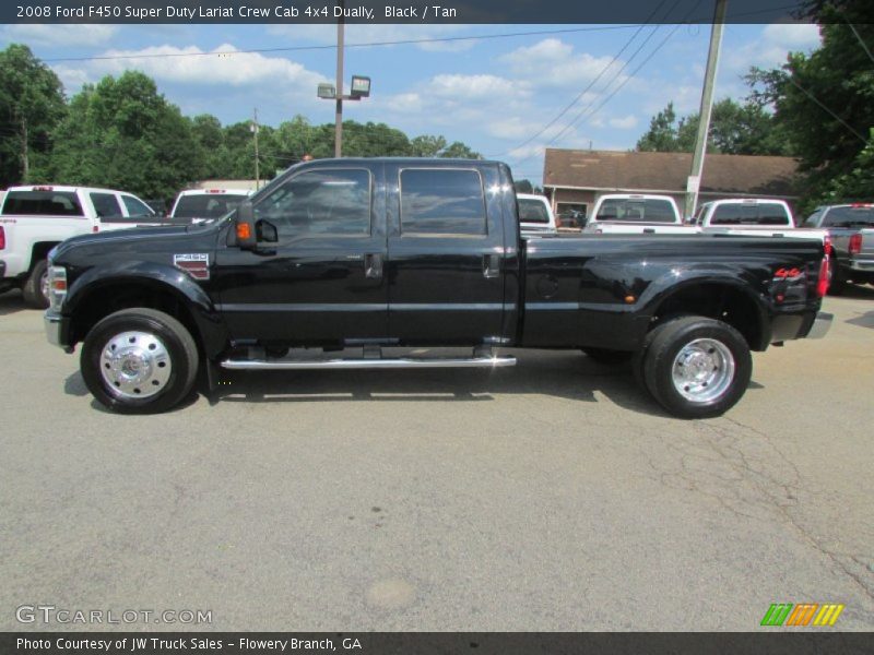 Black / Tan 2008 Ford F450 Super Duty Lariat Crew Cab 4x4 Dually